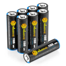Load image into Gallery viewer, WISSBLUE Rechargeable AA Batteries with Charger, High Capacity Rechargeable AA Batteries 2800Mah, Fast Charger 8 Bay for 1.2v VNi-MH/Ni-CD Battery Charger Set