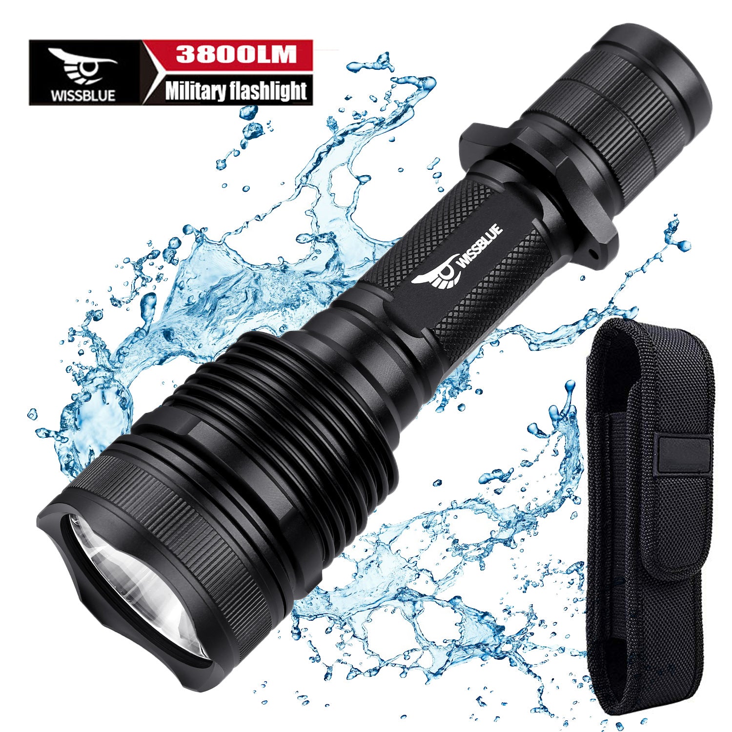wissblue H1 LED Tactical Flashlights Military Grade, 3800 High Lumens – WBwissblue wissblue H1 LED Tactical Flashlights Military Grade, 3800 High Lumens – WBwissblue